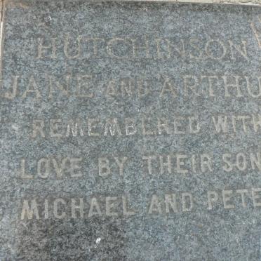 HUTCHINSON Arthur &amp; Jane