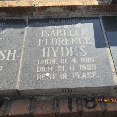 HYDES Isabelle Florence 1915-1989