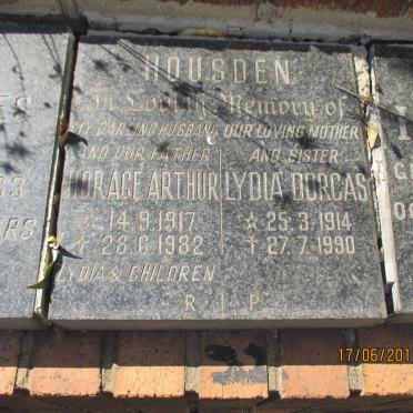 HOUSDEN Horace Arthur 1917-1982 &amp; Lydia Dorcas 1914-1990