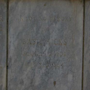 HICKS Basil 1908-1984