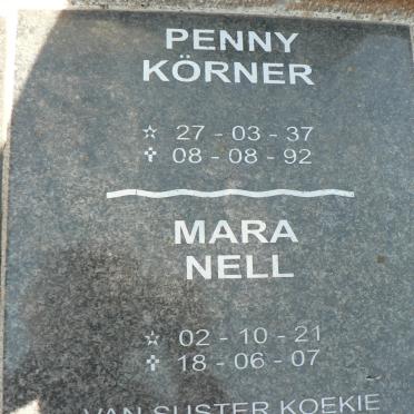 KÖRNER Penny 1937-1992 :: NELL Mara 1921-2007