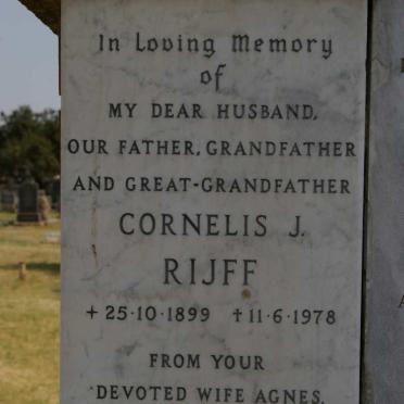 RIJFF Cornelis J. 1899-1978