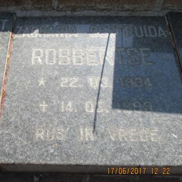 ROBBERTSE Zacharia Gertruida 1934-1999
