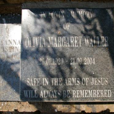 WALLER Olivia Margaret 1920-2004