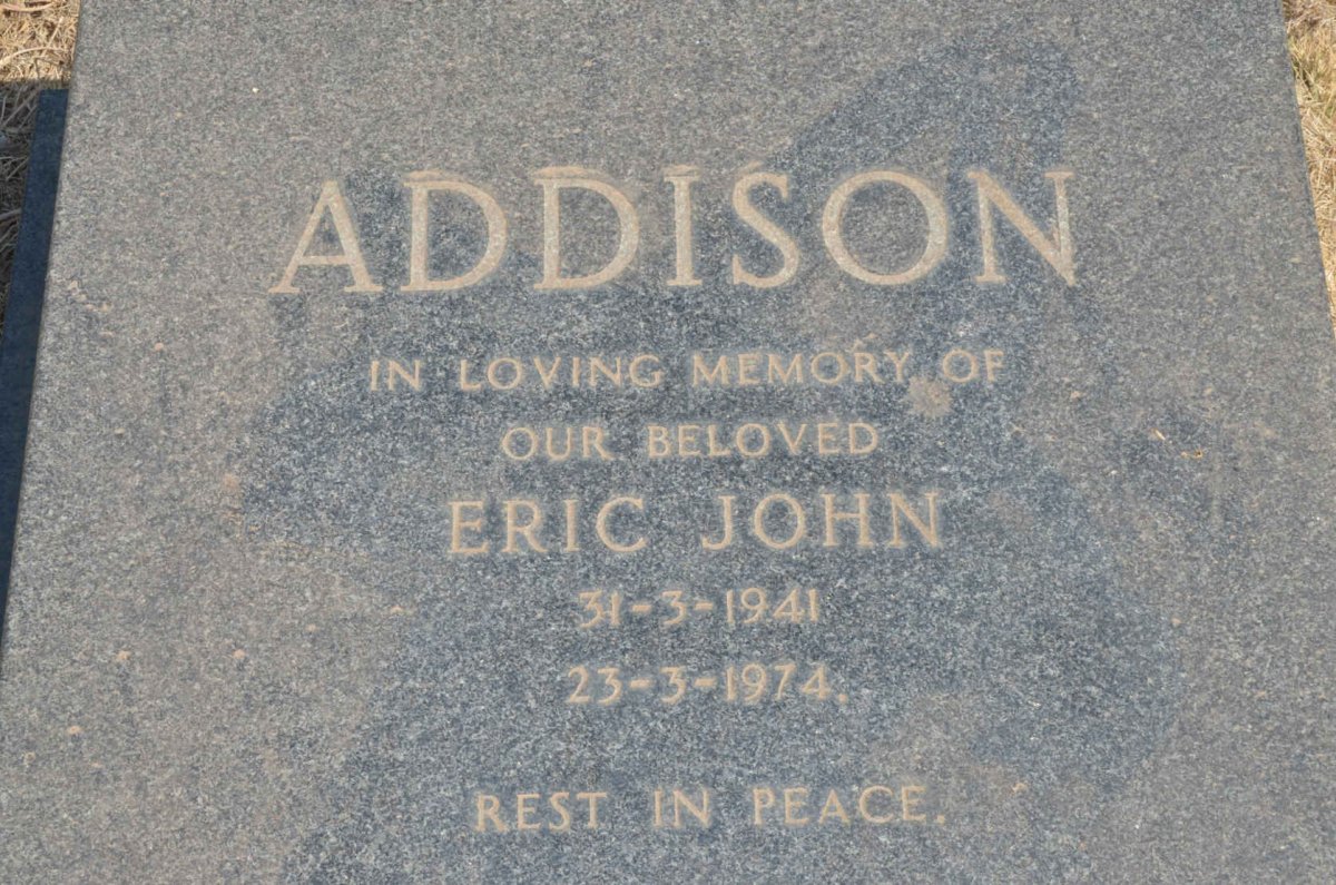 ADDISON Eric John 1941-1974