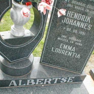 ALBERTSE Hendrik Johannes  -1991 &amp; Emma Lourentia