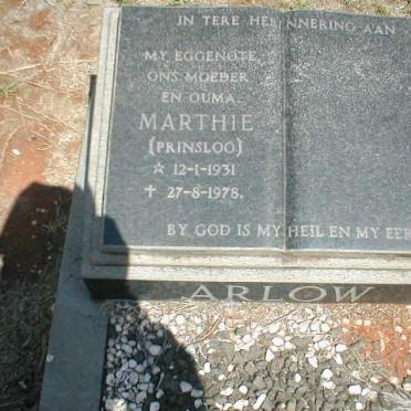 ARLOW Marthie nee PRINSLOO 1931-1978