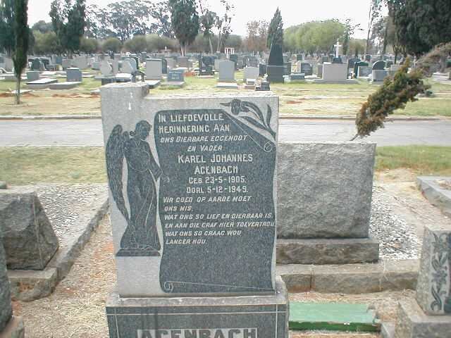 AGENBACH Karel Johannes 1905-1949