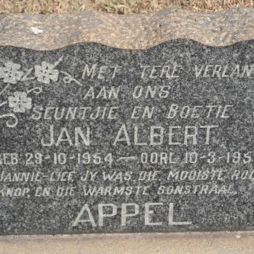 APPEL Jan Albert 1954-1956