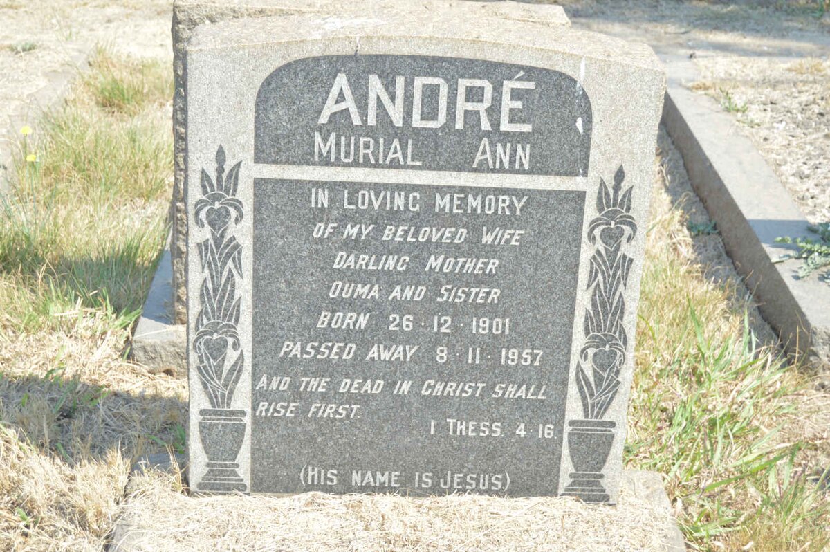 ANDRÉ Muriel Ann 1901-1957