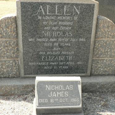 ALLEN Nicholas -1956 &amp; Elizabeth -1961 :: ALLEN Nicholas James -1965