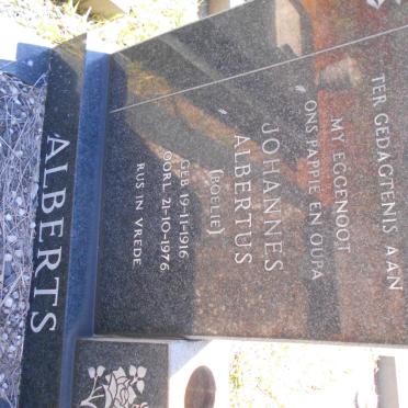 ALBERTS Johannes Albertus 1916-1976 &amp; Nekkie 1926-1985