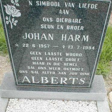 ALBERTS Johan Harm 1957-1994