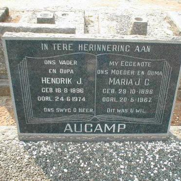 AUCAMP Hendrik J. 1896-1974 &amp; Maria J.C. 1896-1967