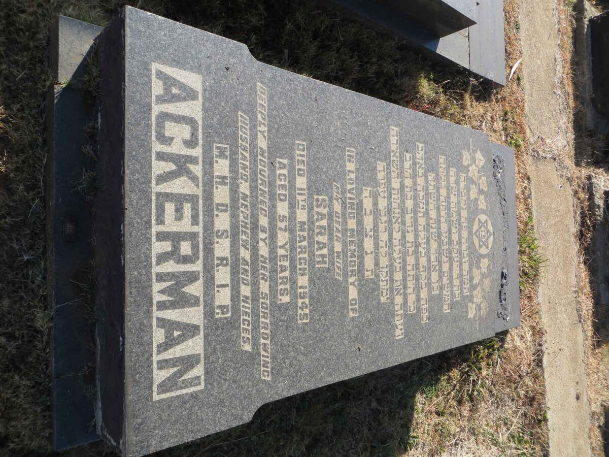 ACKERMAN Sarah -1945