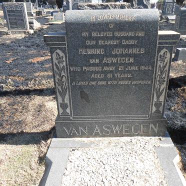 ASWEGEN Henning Johannes, van -1944