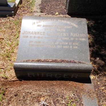 BURGER Johannes Lourens Niklus 1918-1960