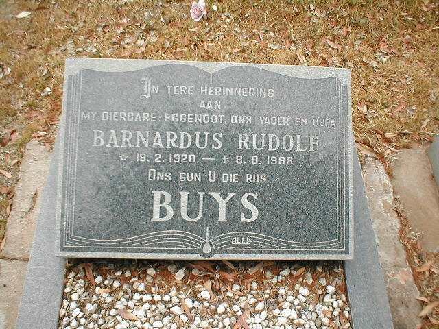BUYS Barnardus Rudolf 1920-1986