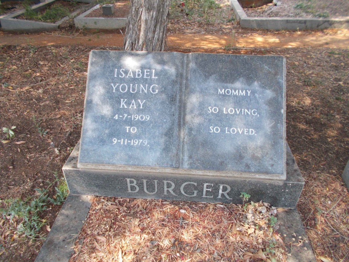 BURGER Isabel Young Kay 1909-1979