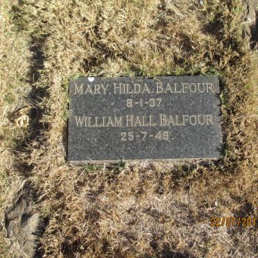 BALFOUR William Hall -1949 &amp; Mary Hilda -1937