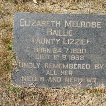 BAILLIE Elizabeth Melrose 1880-1968