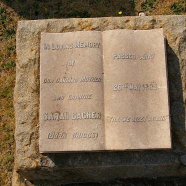 BACHER Sarah nee BRIGGS -1985