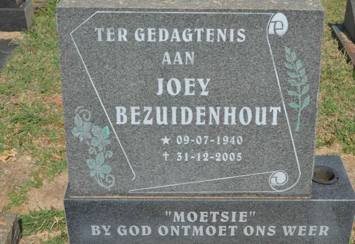 BEZUIDENHOUT Joey 1940-2005