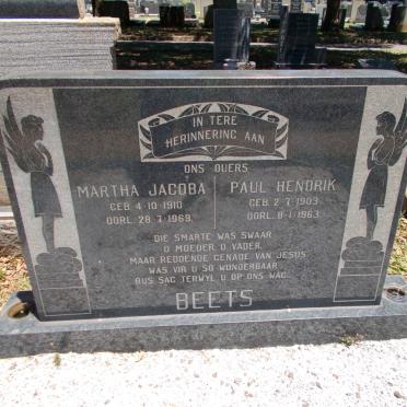 BEETS Paul Hendrik 1903-1963 &amp; Martha Jacoba 1910-1969