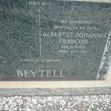 BEYTELL Albertus Johannes Francois 1923-1976