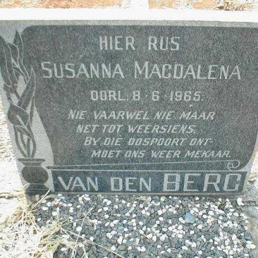 BERG Susanna Magdalena , van den -1965