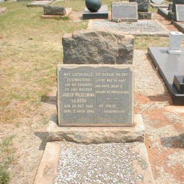 BERG Judith Wilhelmina, v.d. 1906-1945