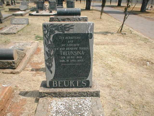 BEUKES Theunsina 1900-1945