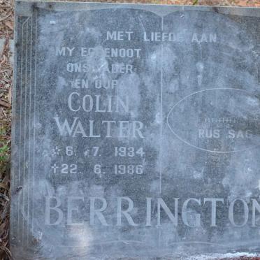 BERRINGTON Colin Walter 1934-1986