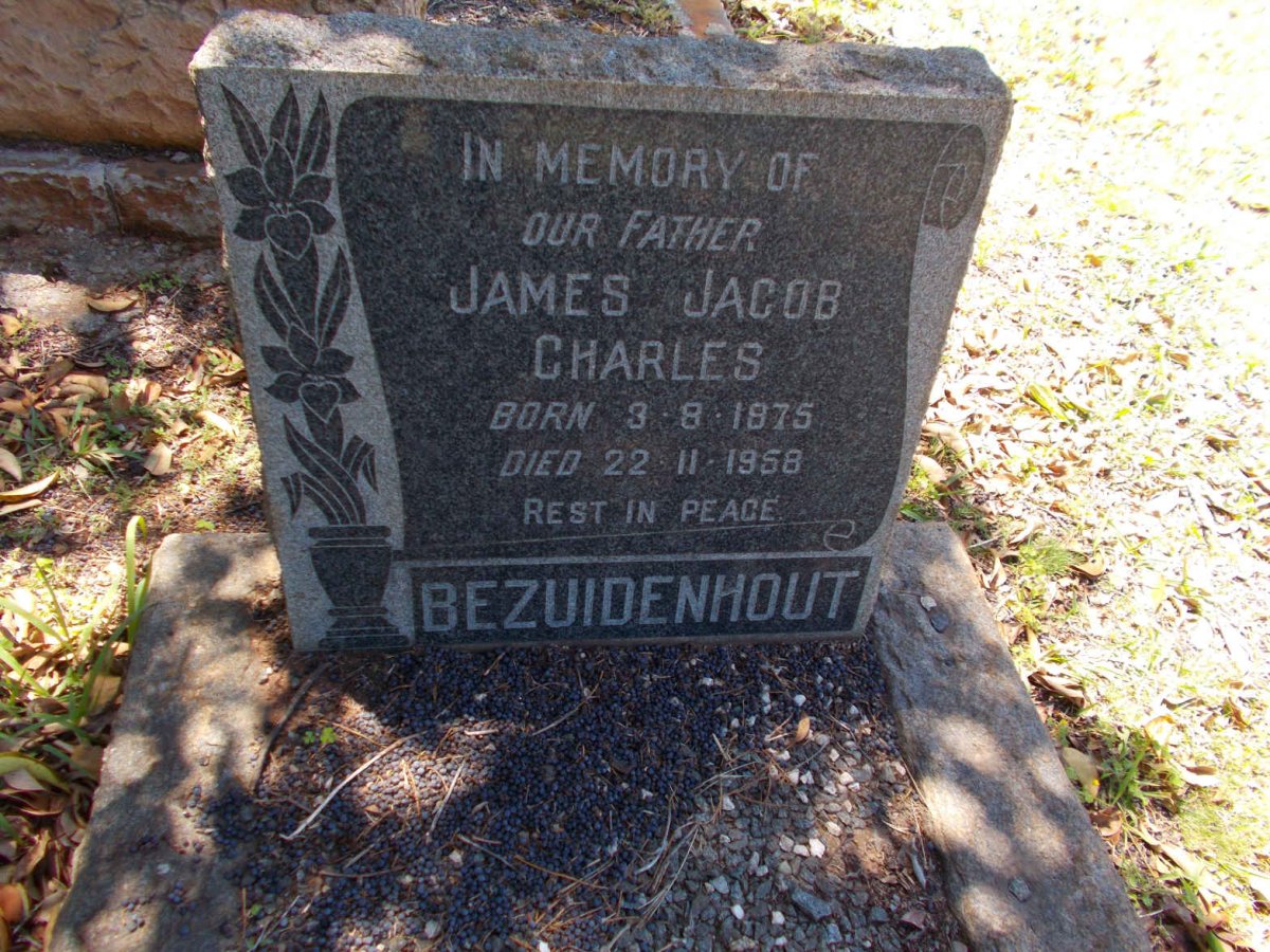 BEZUIDENHOUT James Jacob Charles 1875-1958