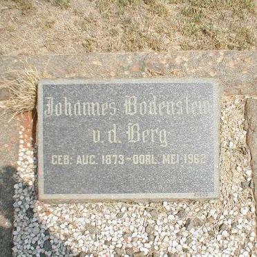BERG Johannes Bodenstein, v.d. 1873-1962