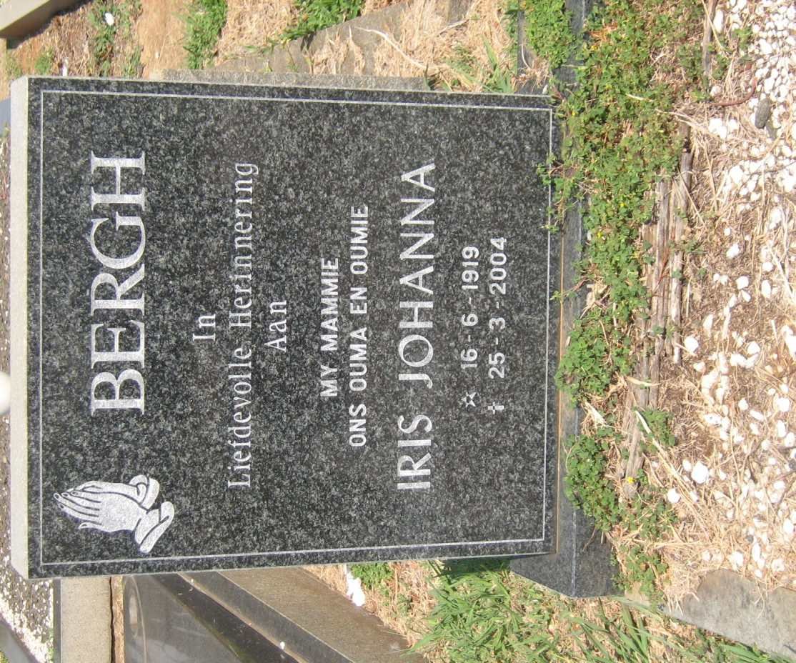 BERGH Iris Johanna 1919-2004