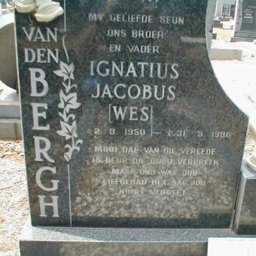 BERGH Ignatius Jacobus, van den 1950-1986