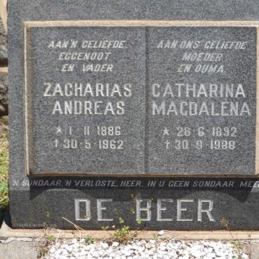 BEER Zacharias Andreas, de 1886-1962 &amp; Catharina Magdalena 1892-1988