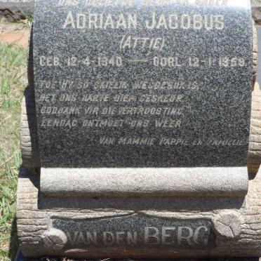 BERG Adriaan Jacobus, van den 1940-1959