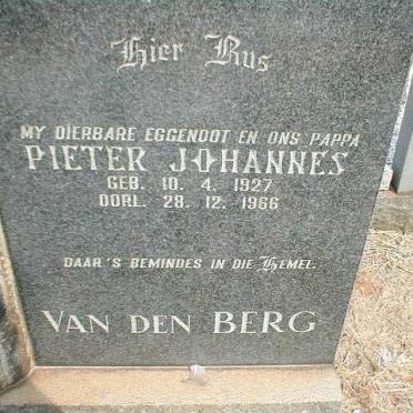 BERG Pieter Johannes, van den 1927-1966