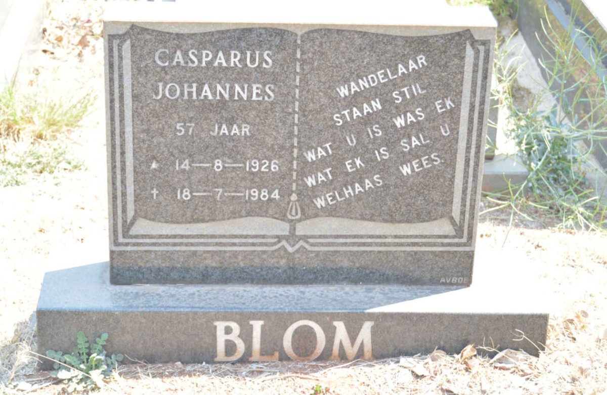 BLOM Casparus Johannes 1926-1984