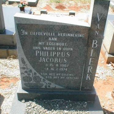 BLERK Philippus Jacobus, van 1907-1974