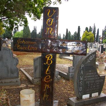 BLERK Johanna Carolina, van 1918-1992