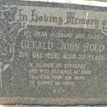 BOLD Gerald John -1956