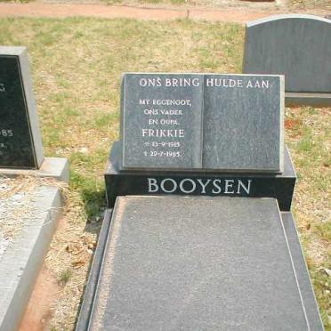 BOOYSEN Frikkie 1915-1985
