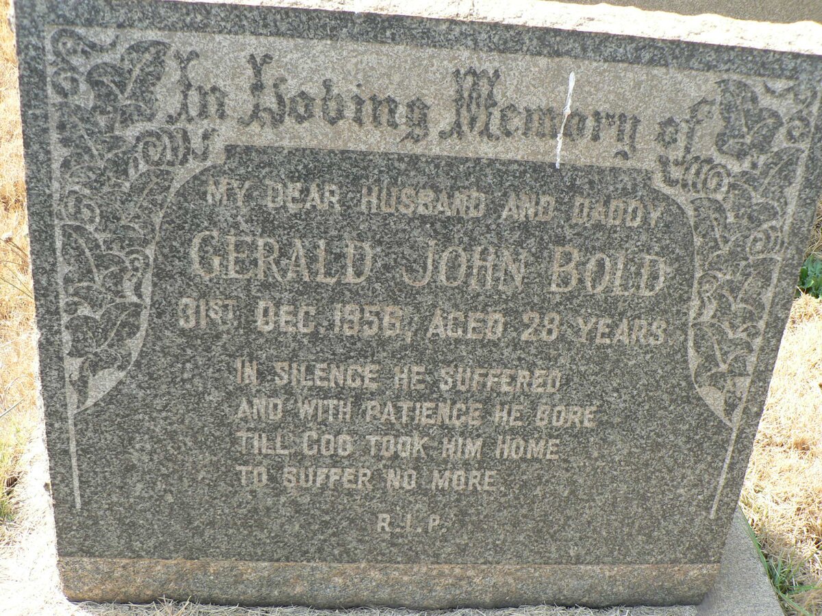 BOLD Gerald John -1956