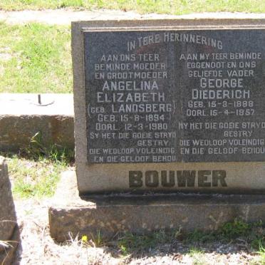 BOUWER George Diederich 1888-1957 &amp; Angelina Elizabeth LANDSBERG 1894-1980