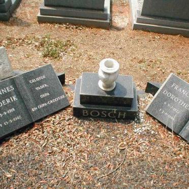 BOSCH Johannes Frederik 1918-1987 &amp; Frances Dorothea 1922-1986