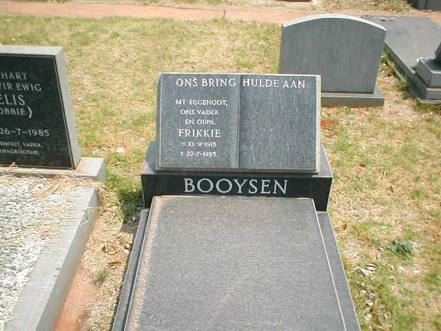 BOOYSEN Frikkie 1915-1985