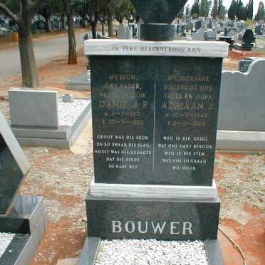 BOUWER Adriaan J. 1949-1988 :: BOUWER Danie J.P. 1971-1992